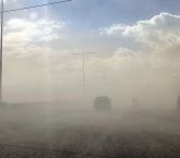 Adilcevaz’da toz bulutu etkili oldu