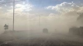 Adilcevaz’da toz bulutu etkili oldu